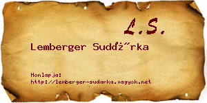 Lemberger Sudárka névjegykártya